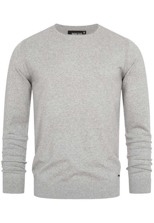 Indicode Herren Gamal Strickpullover mit Rundhals-Ausschnitt  aus 80% Baumwolle