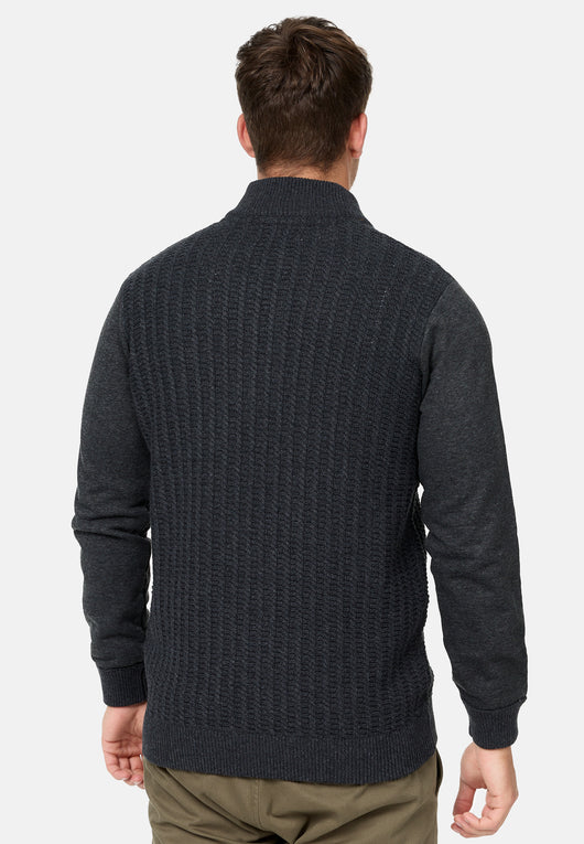 Indicode Herren INCason Strickjacke mit Stehkragen und Reißverschluss