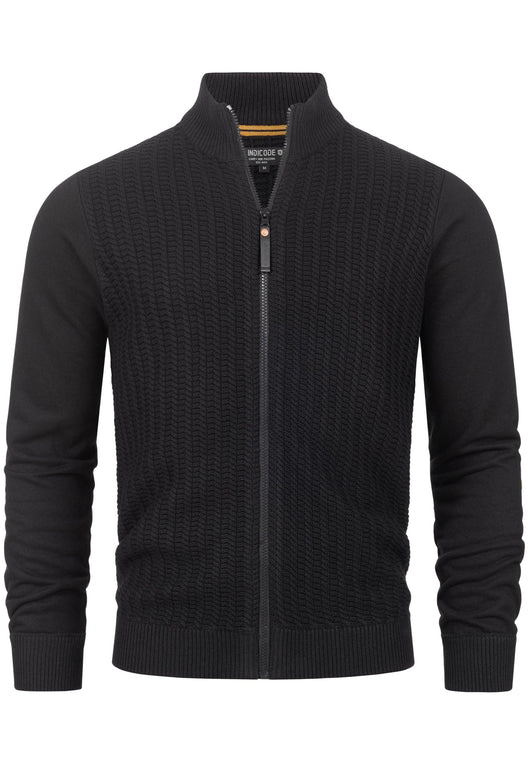 Indicode Herren INCason Strickjacke mit Stehkragen und Reißverschluss - INDICODE