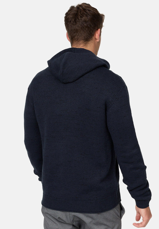 Indicode Herren INGage Strickjacke mit Kapuze | Cardigan mit Reißverschluss - INDICODE