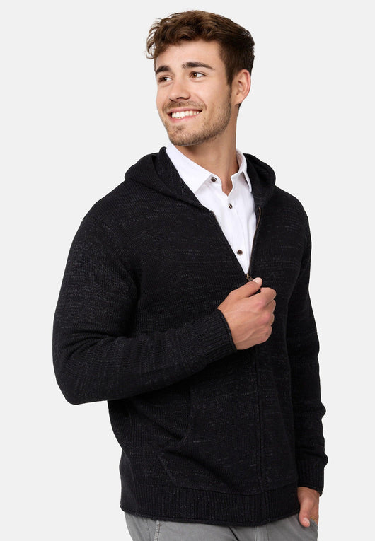 Indicode Herren INGage Strickjacke mit Kapuze | Cardigan mit Reißverschluss - INDICODE