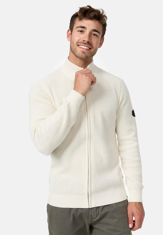 Indicode Herren INLayton Fein-Strickjacke mit Stehkragen und Reißverschluss