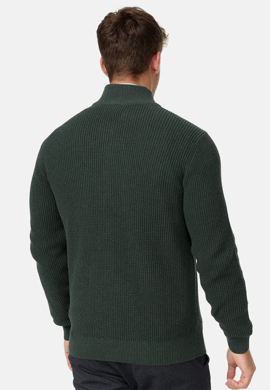 Indicode Herren INLayton Fein-Strickjacke mit Stehkragen und Reißverschluss