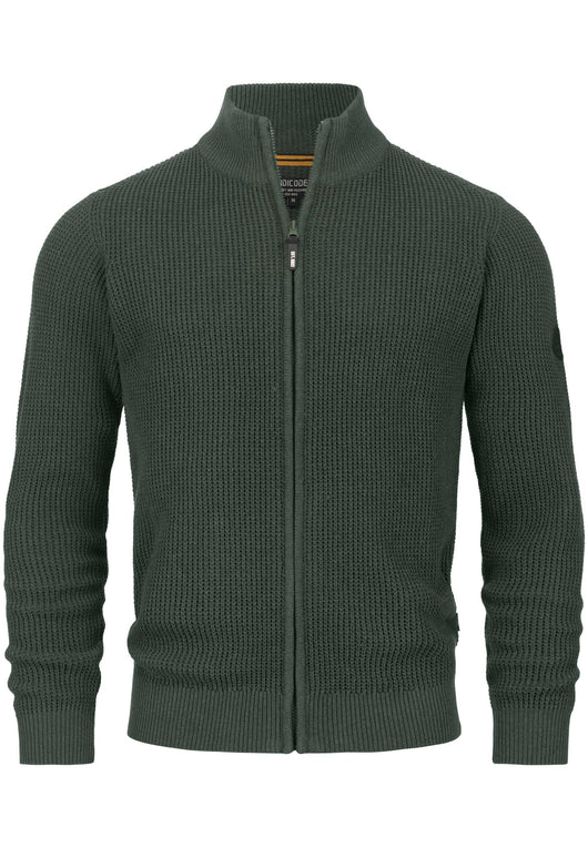 Indicode Herren INLayton Fein-Strickjacke mit Stehkragen und Reißverschluss