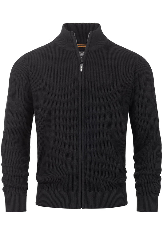 Indicode Herren INLayton Fein-Strickjacke mit Stehkragen und Reißverschluss