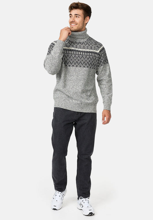 Indicode Herren INThomus Feinstrickpullover mit Rollkragen aus Baumwolle - INDICODE