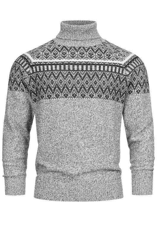 Indicode Herren INThomus Feinstrickpullover mit Rollkragen aus Baumwolle - INDICODE