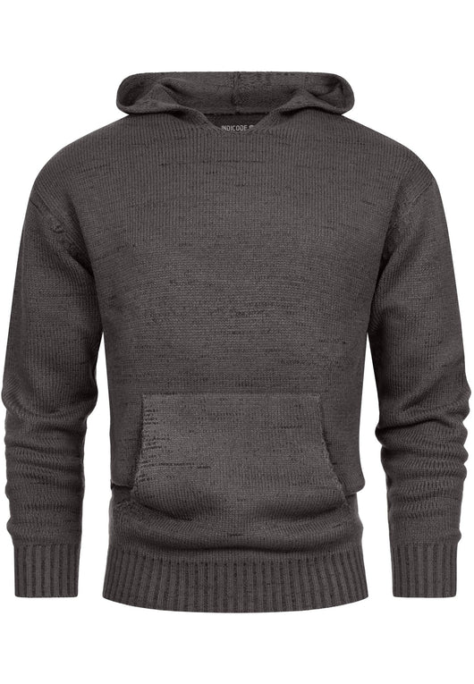 Indicode Herren INLedger Strickpullover mit Kapuze - INDICODE