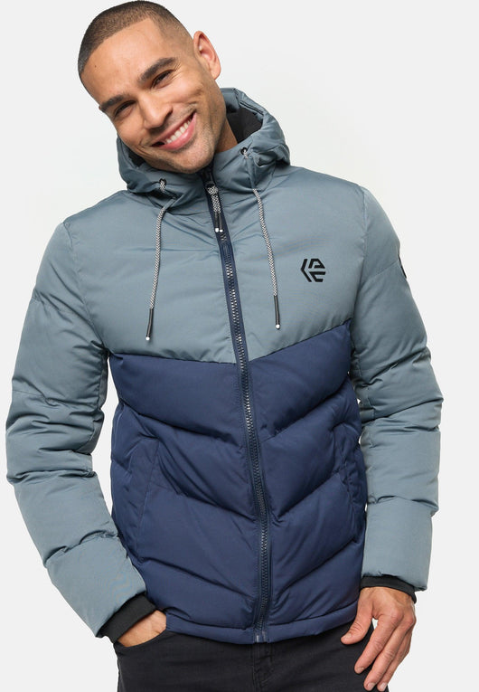 Indicode Herren INAgiotis Winterjacke in Daunenjacken-Optik mit Kapuze - INDICODE