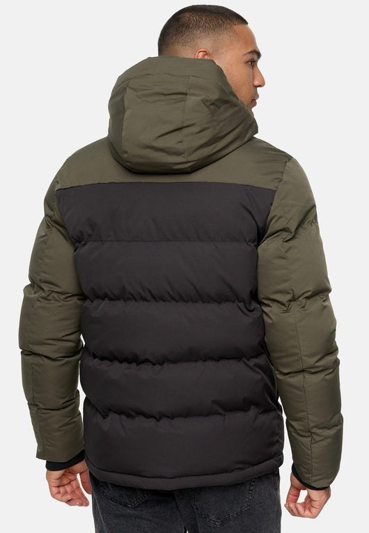 Indicode Herren INAgiotis Winterjacke in Daunenjacken-Optik mit Kapuze - INDICODE