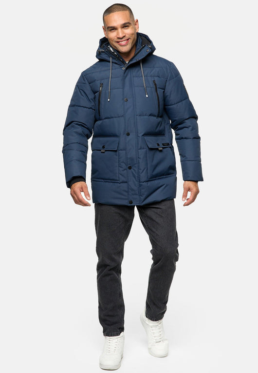 Indicode Herren INWess Steppjacke mit Kapuze - INDICODE