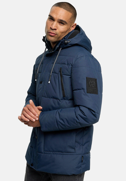 Indicode Herren INWess Steppjacke mit Kapuze - INDICODE