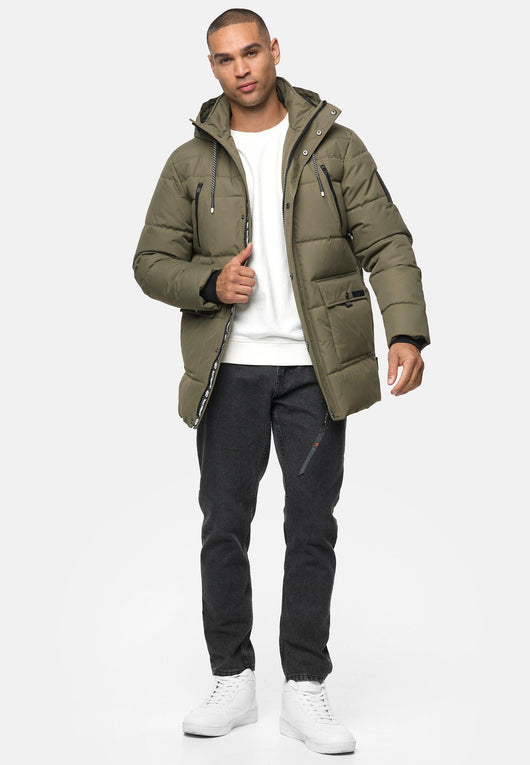 Indicode Herren INWess Steppjacke mit Kapuze - INDICODE