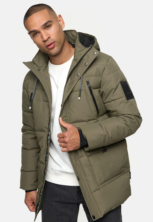 Indicode Herren INWess Steppjacke mit Kapuze - INDICODE