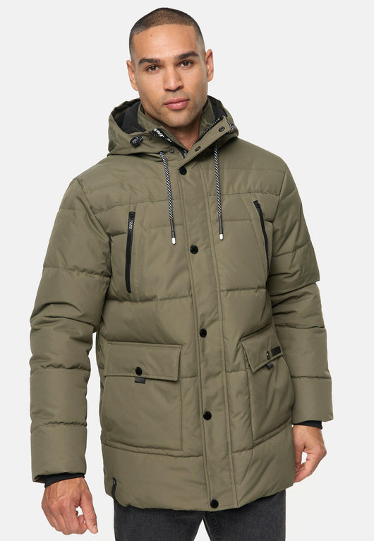 Indicode Herren INWess Steppjacke mit Kapuze - INDICODE