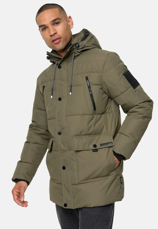 Indicode Herren INWess Steppjacke mit Kapuze - INDICODE