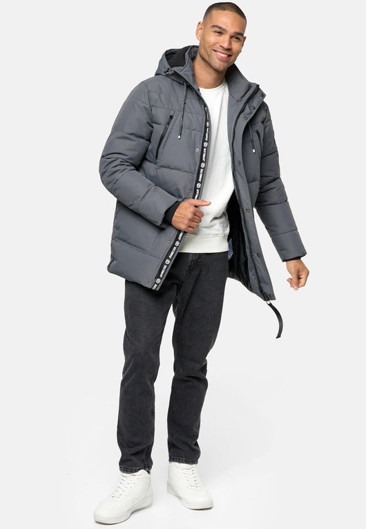 Indicode Herren INWess Steppjacke mit Kapuze - INDICODE