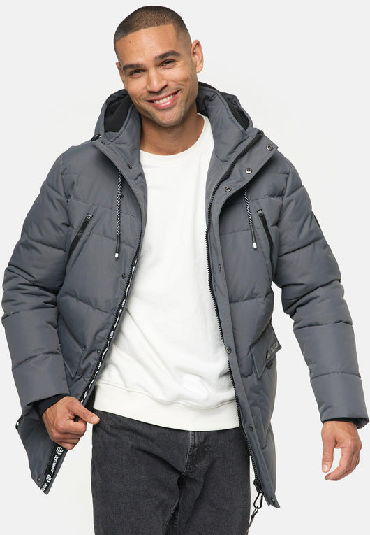 Indicode Herren INWess Steppjacke mit Kapuze - INDICODE