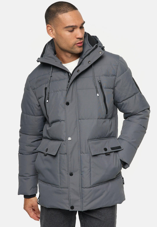 Indicode Herren INWess Steppjacke mit Kapuze - INDICODE