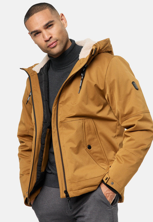 Indicode Herren INKylian Winterjacke mit Kapuze gefüttert - INDICODE