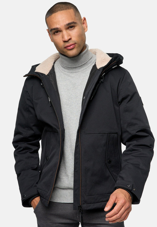 Indicode Herren INKylian Winterjacke mit Kapuze gefüttert