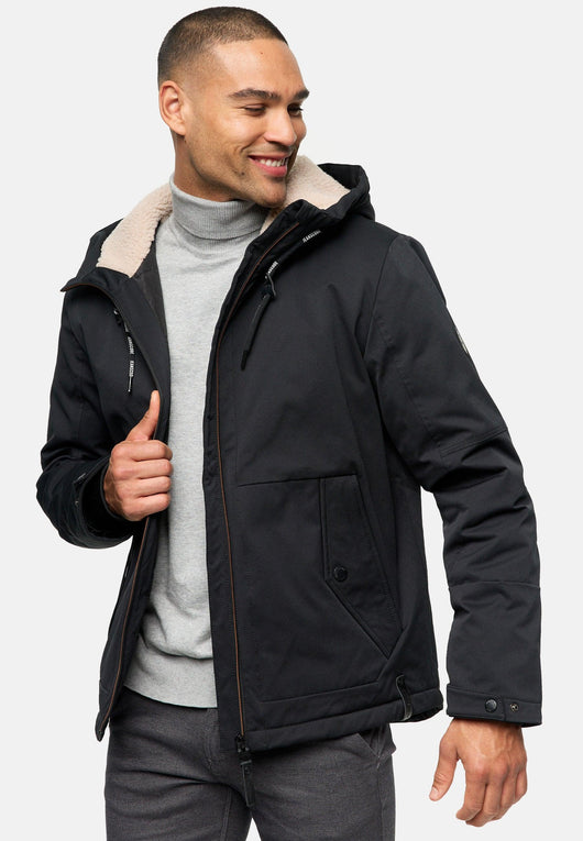 Indicode Herren INKylian Winterjacke mit Kapuze gefüttert