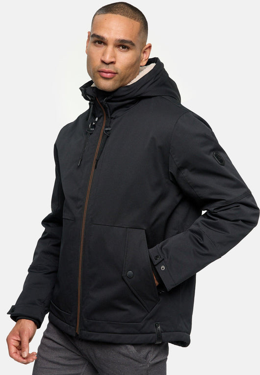 Indicode Herren INKylian Winterjacke mit Kapuze gefüttert