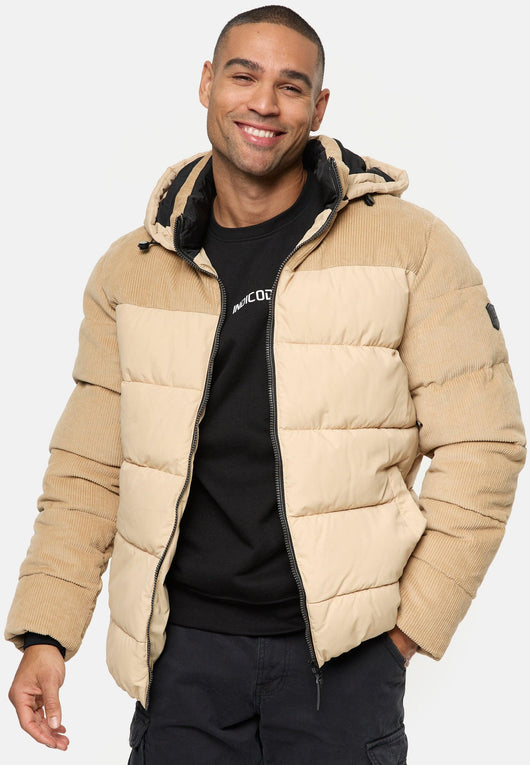 Indicode Herren INLockly Steppjacke mit Kapuze - INDICODE