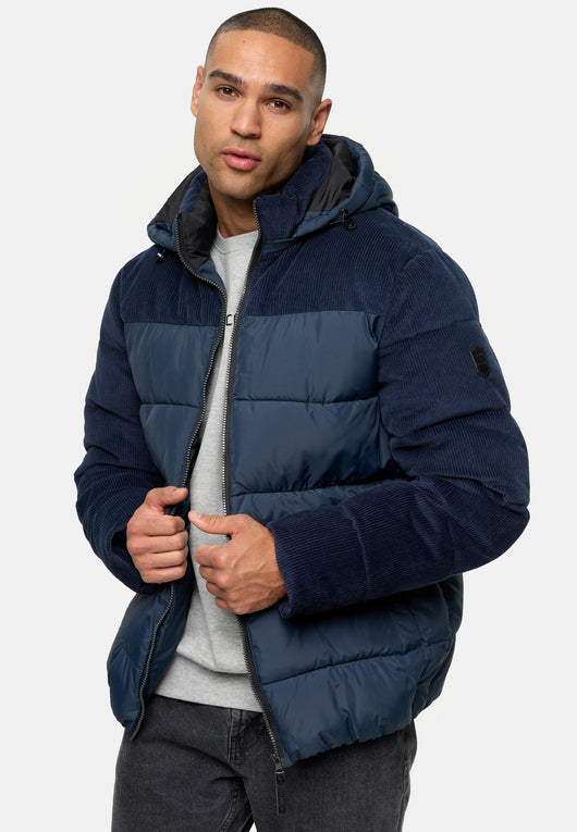 Indicode Herren INLockly Steppjacke mit Kapuze - INDICODE