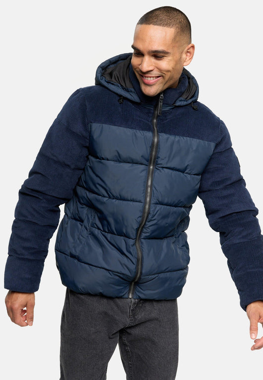 Indicode Herren INLockly Steppjacke mit Kapuze - INDICODE