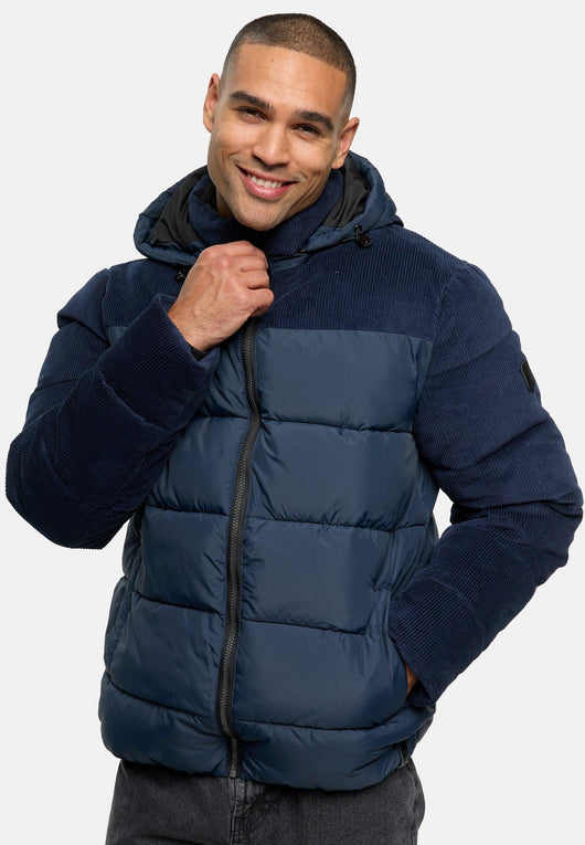 Indicode Herren INLockly Steppjacke mit Kapuze - INDICODE