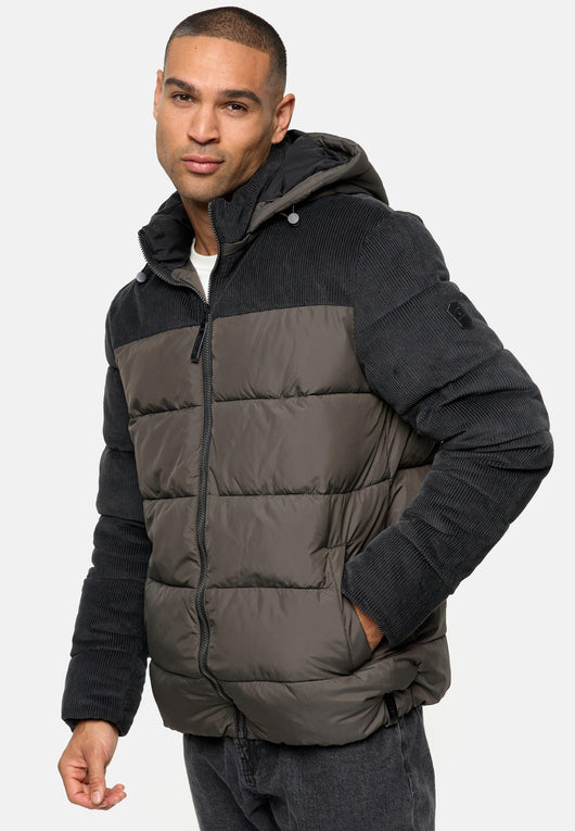 Indicode Herren INLockly Steppjacke mit Kapuze - INDICODE