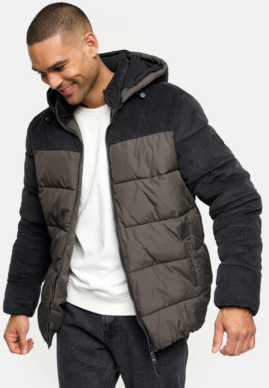 Indicode Herren INLockly Steppjacke mit Kapuze - INDICODE