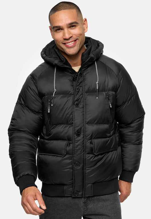 Indicode Herren INPaulix Steppjacke mit Kapuze