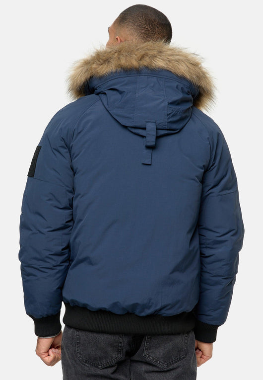 Indicode Herren INZakai Winterjacke mit Fell-Kapuze - INDICODE