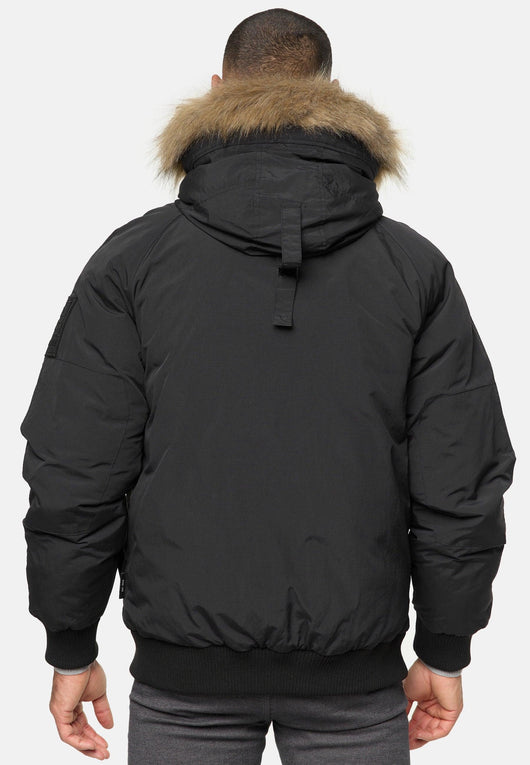 Indicode Herren INZakai Winterjacke mit Fell-Kapuze