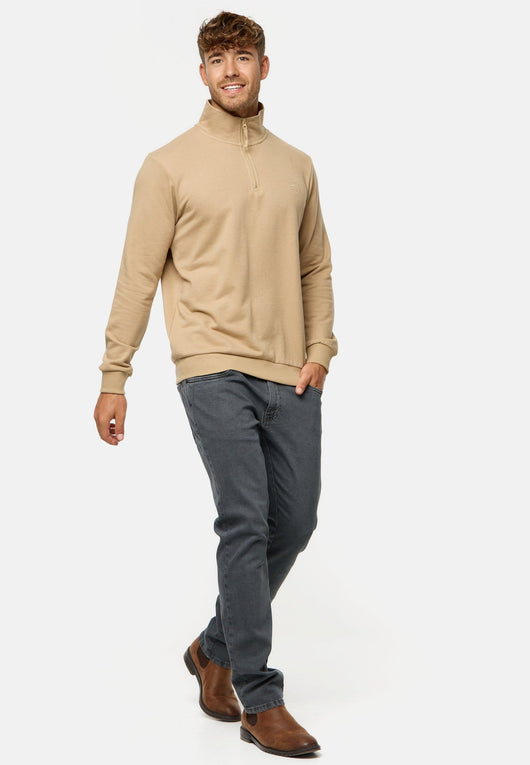 Indicode Herren INBrandt Sweatshirt mit Stehkragen - INDICODE