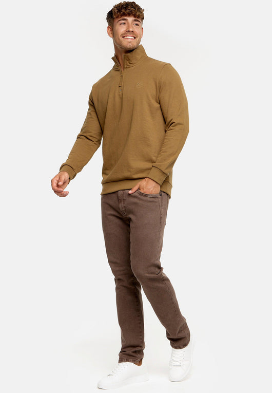 Indicode Herren INBrandt Sweatshirt mit Stehkragen - INDICODE