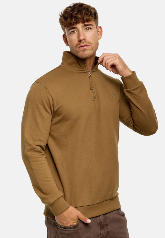 Indicode Herren INBrandt Sweatshirt mit Stehkragen - INDICODE