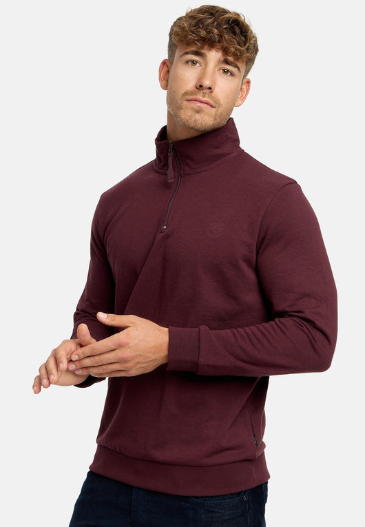 Indicode Herren INBrandt Sweatshirt mit Stehkragen - INDICODE