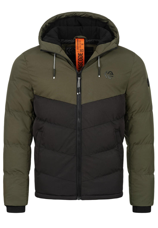 Indicode Herren INAgiotis Winterjacke in Daunenjacken-Optik mit Kapuze - INDICODE