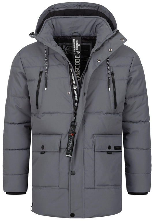 Indicode Herren INWess Steppjacke mit Kapuze - INDICODE