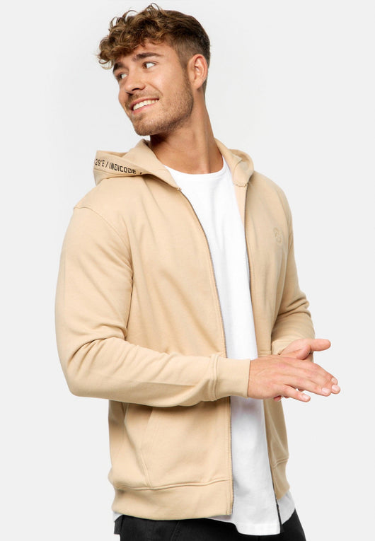 Indicode Herren INMobil Kapuzensweatjacke mit RIPP-Bündchen - INDICODE