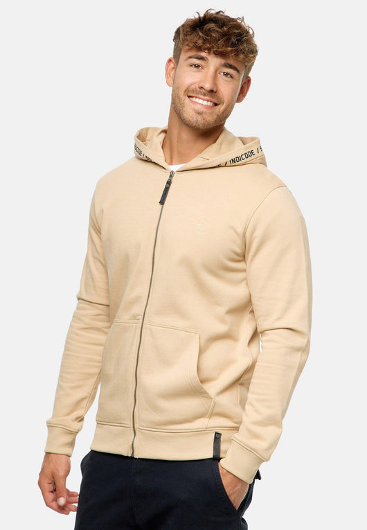 Indicode Herren INMobil Kapuzensweatjacke mit RIPP-Bündchen - INDICODE