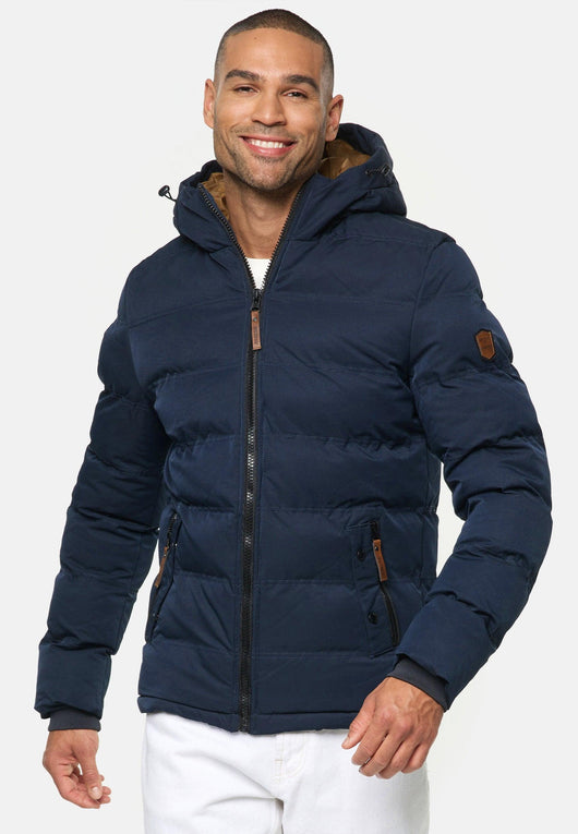 Indicode Herren Nemos Steppjacke mit Kapuze