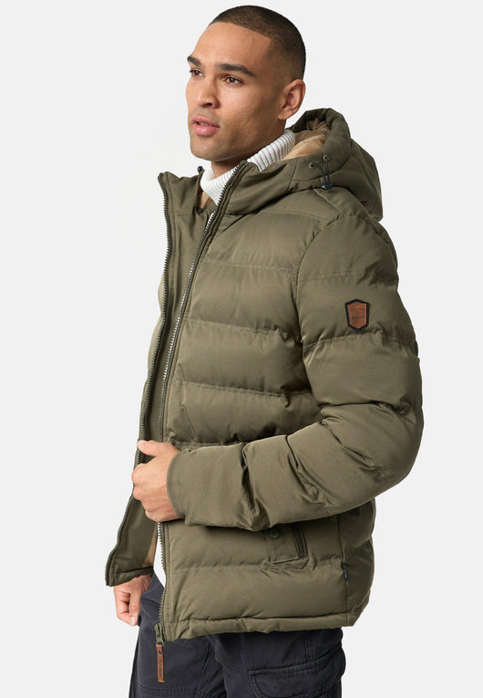 Indicode Herren Nemos Steppjacke mit Kapuze