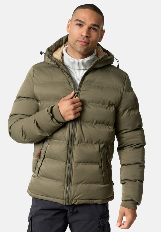 Indicode Herren Nemos Steppjacke mit Kapuze