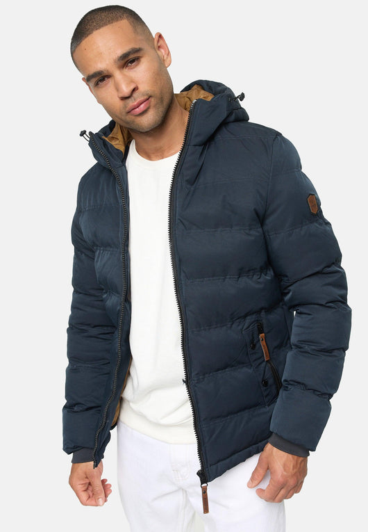 Indicode Herren Nemos Steppjacke mit Kapuze