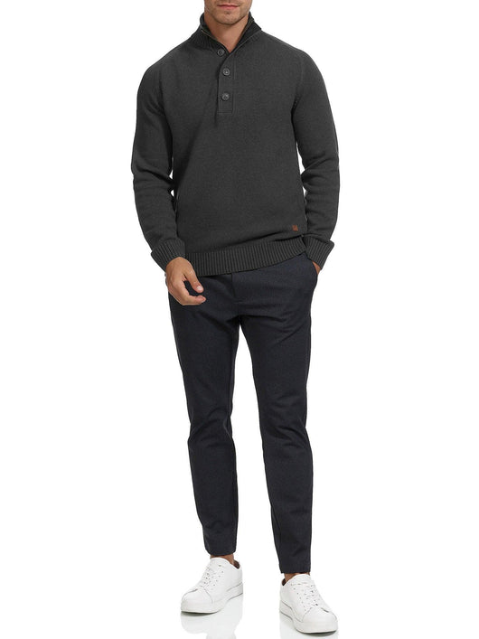 Indicode Herren INIsalu Pullover aus 80% Baumwolle mit Stehkragen - INDICODE