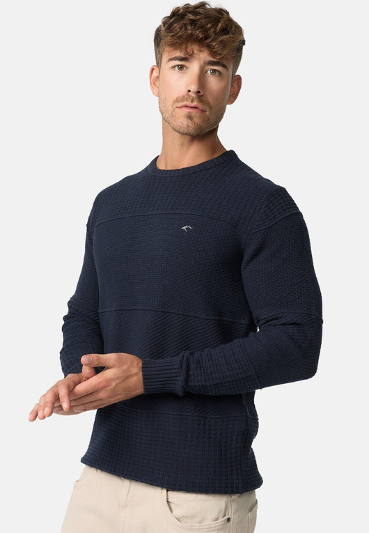 Indicode Herren INJustice Strickpullover mit Rundhals-Ausschnitt - INDICODE